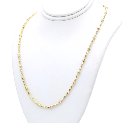 14k Beaded Popcorn Chain - 2.80 mm