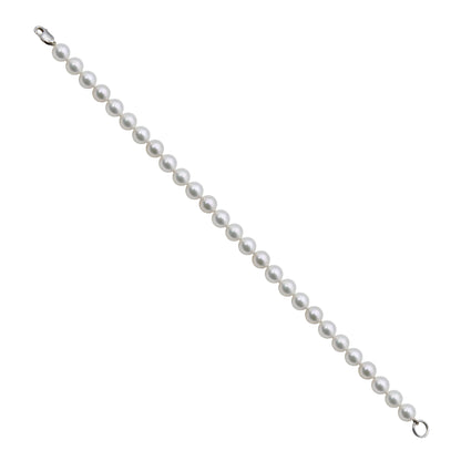 14k White Gold Cultured Pearl Bracelet