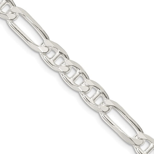 Sterling Silver Figaro-Anchor Link Chains 6.50 mm
