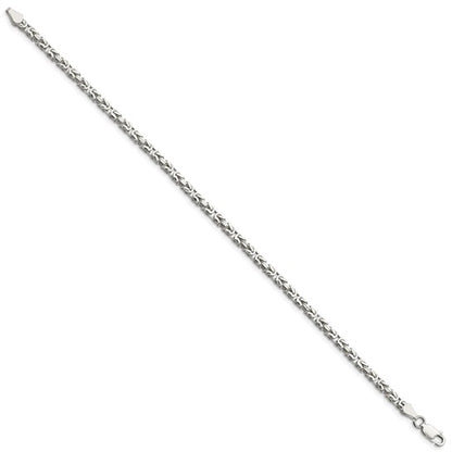 Sterling Silver Byzantine Link Men's Bracelet - 2.5mm