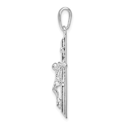 Sterling Silver Polished Crucifix Pendant