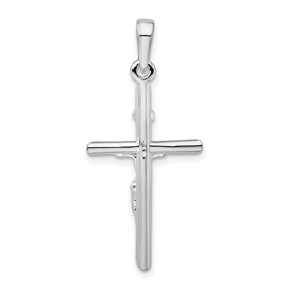 Sterling Silver Polished Crucifix Pendant