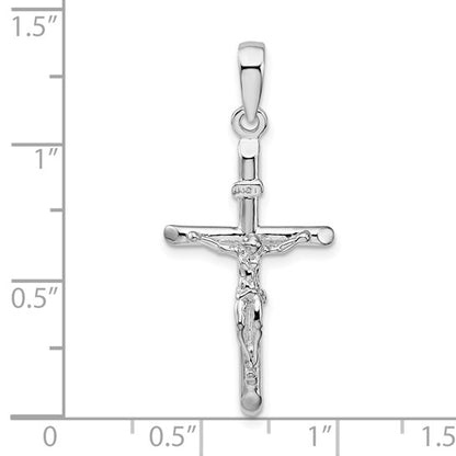 Sterling Silver Polished Crucifix Pendant