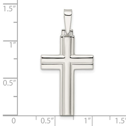 Sterling Silver Polished Cross Pendant