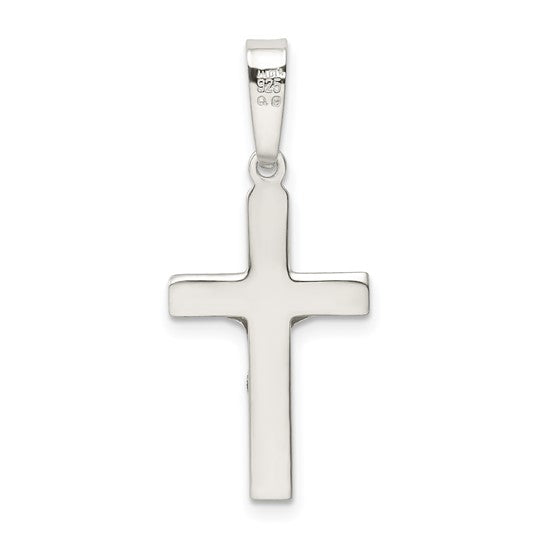 Sterling Silver Polished Crucifix Pendant