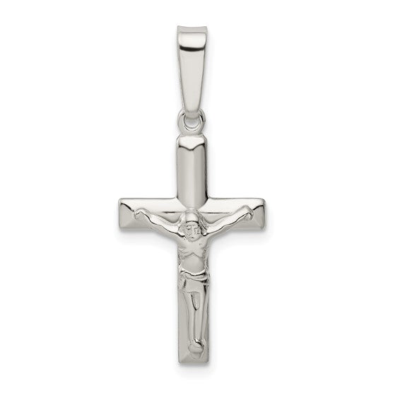 Sterling Silver Polished Crucifix Pendant