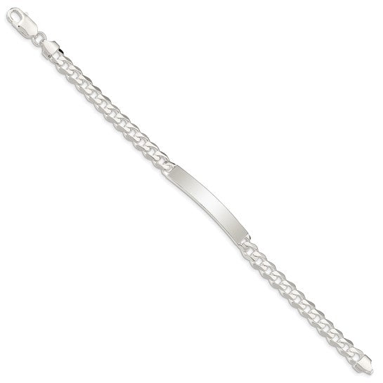 925 Sterling Silver Cuban Link ID Bracelet