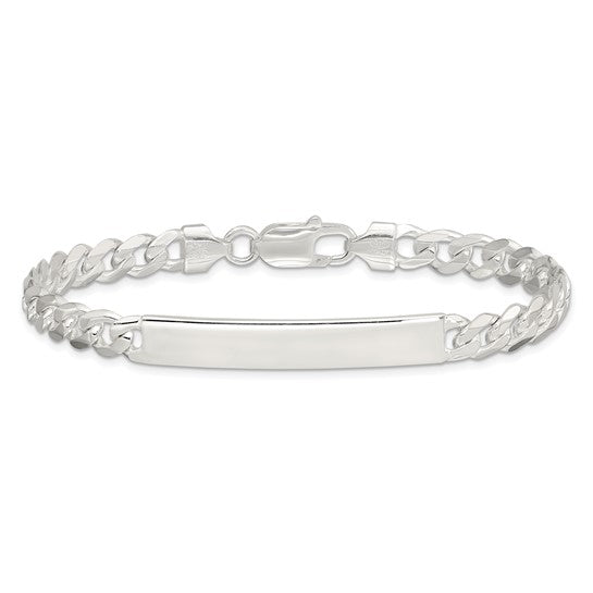 925 Sterling Silver Cuban Link ID Bracelet