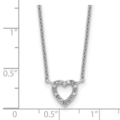 Sterling Silver CZ Hear Necklace