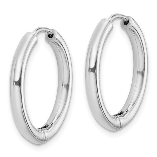 Sterling Silver Polished Huggie Earrings - 21 mm