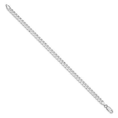 Sterling Silver Beveled Curb Link Bracelet - 5.00 mm