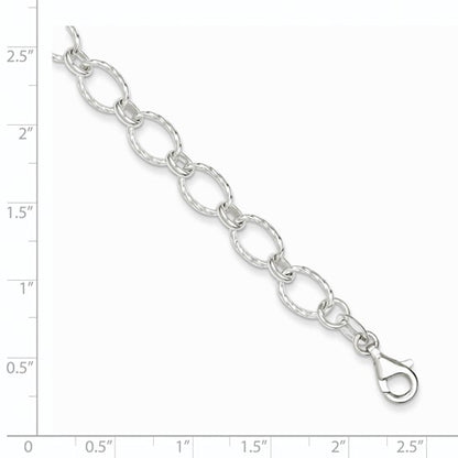 Sterling Silver Fancy Circle Bracelet