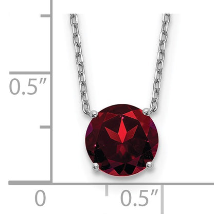 Sterling Silver Rhodium-Plated Solitaire Necklaces w/ Colored Swarovski Crystal Stones