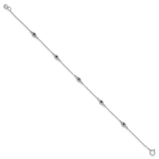 Sterling Silver CZ Eyes Bracelet