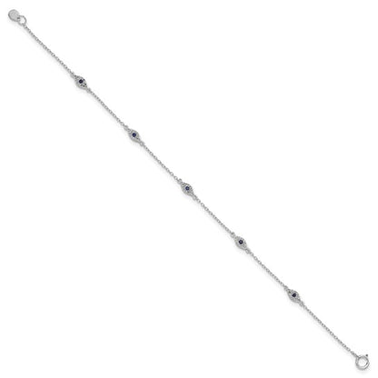 Sterling Silver CZ Eyes Bracelet