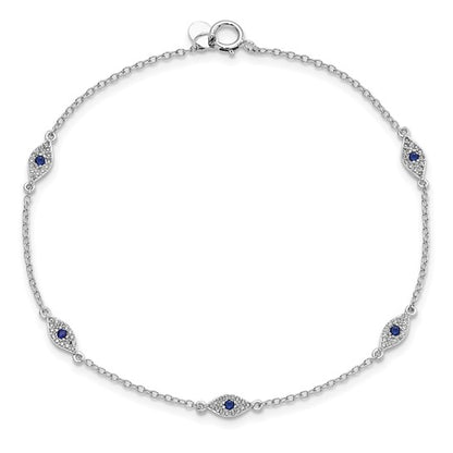 Sterling Silver CZ Eyes Bracelet