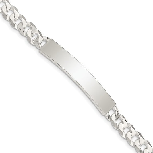 925 Sterling Silver Cuban Link ID Bracelet