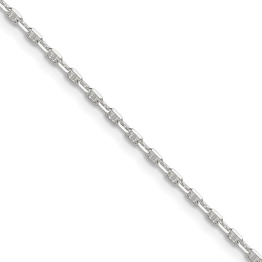 Sterling Silver Polished Diamond-Cut Mariner Link Chains - 1.75 mm