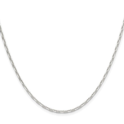 Sterling Silver Polished Diamond-Cut Mariner Link Chains - 2.00 mm