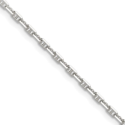 Sterling Silver Polished Diamond-Cut Mariner Link Chains - 2.00 mm