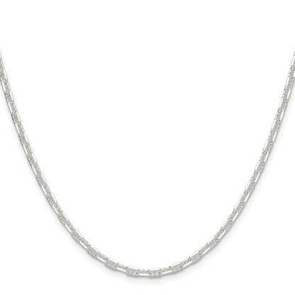 Sterling Silver Polished Diamond-Cut Mariner Link Chains - 3.00 mm