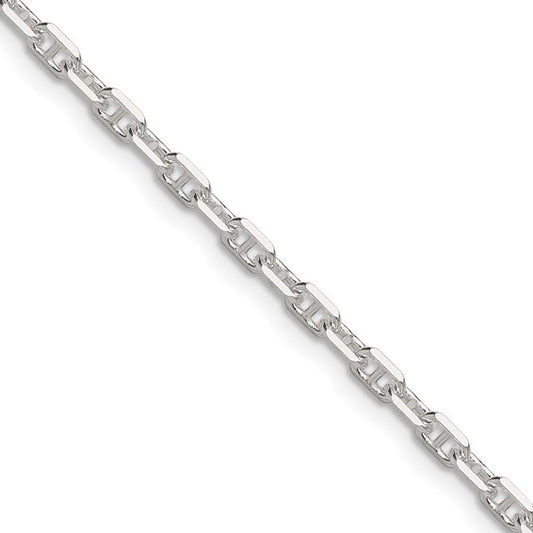 Sterling Silver Polished Diamond-Cut Mariner Link Chains - 3.00 mm