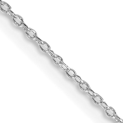 Sterling Silver Rhodium-Plated Forzantine Cable Chain - 1.10mm