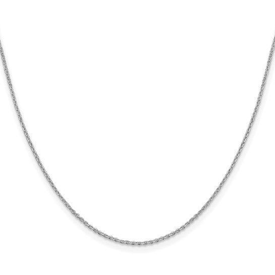 Sterling Silver Diamond-Cut Forzantina Cable Chain - 1.25mm - Rhodium-Plated