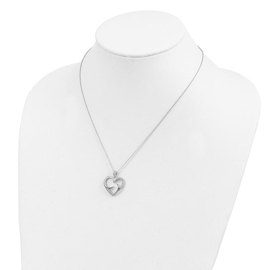 Sterling Silver Gold-Plated Heart Necklace