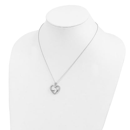 Sterling Silver Gold-Plated Heart Necklace