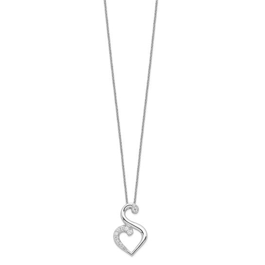 Sterling Silver CZ Friendship Journey Necklace