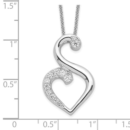 Sterling Silver CZ Friendship Journey Necklace