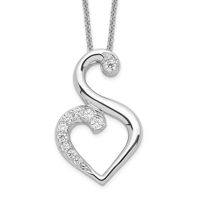 Sterling Silver CZ Friendship Journey Necklace