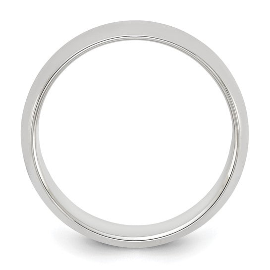 Sterling Silver 6.00 mm Half Round Wedding Bands