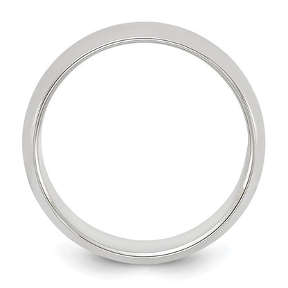 Sterling Silver 6.00 mm Half Round Wedding Bands