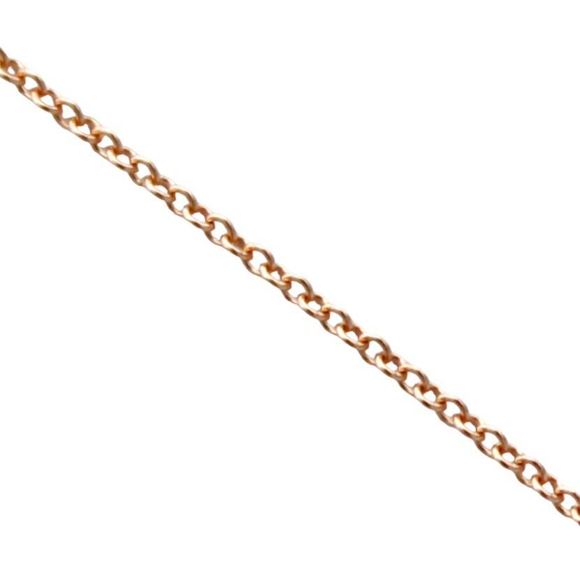 14k Rose Cable Link Chain 0.65 mm