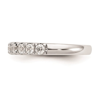 14k White Diamond Wedding Band - 0.84 ct