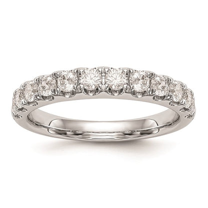 14k White Diamond Wedding Band - 0.84 ct