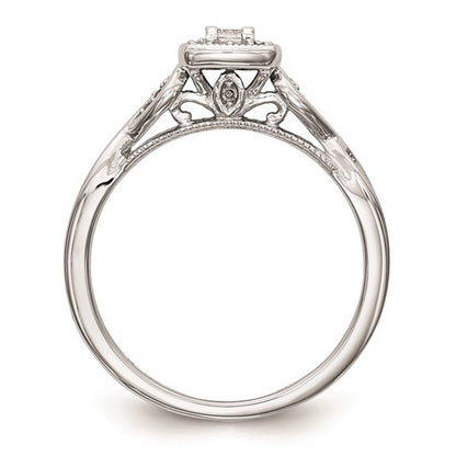 14k White Gold Diamond Promise Ring