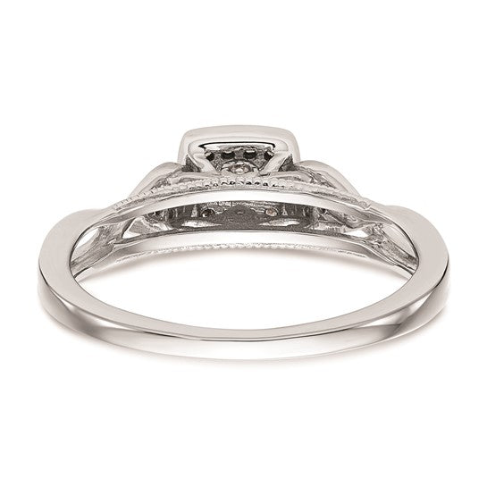 14k White Gold Diamond Promise Ring