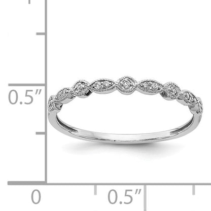 14k White Gold Fancy Diamond Band