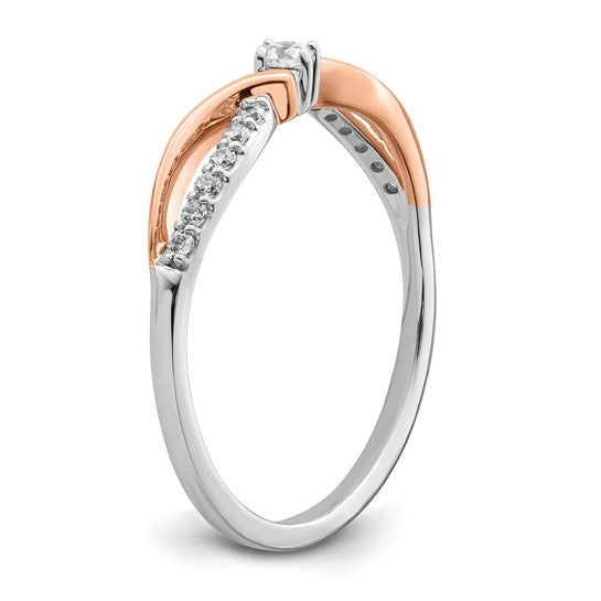14k Two-Tone Polished Fancy Diamond Ring