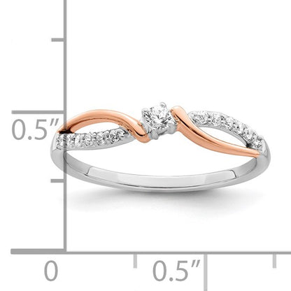 14k Two-Tone Polished Fancy Diamond Ring