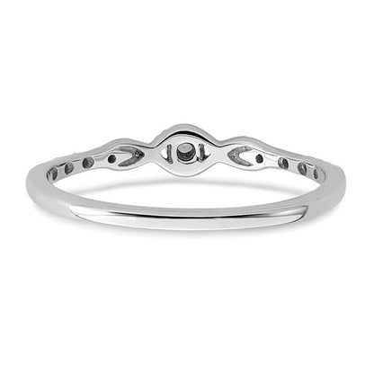 14k White Diamond Promise Ring