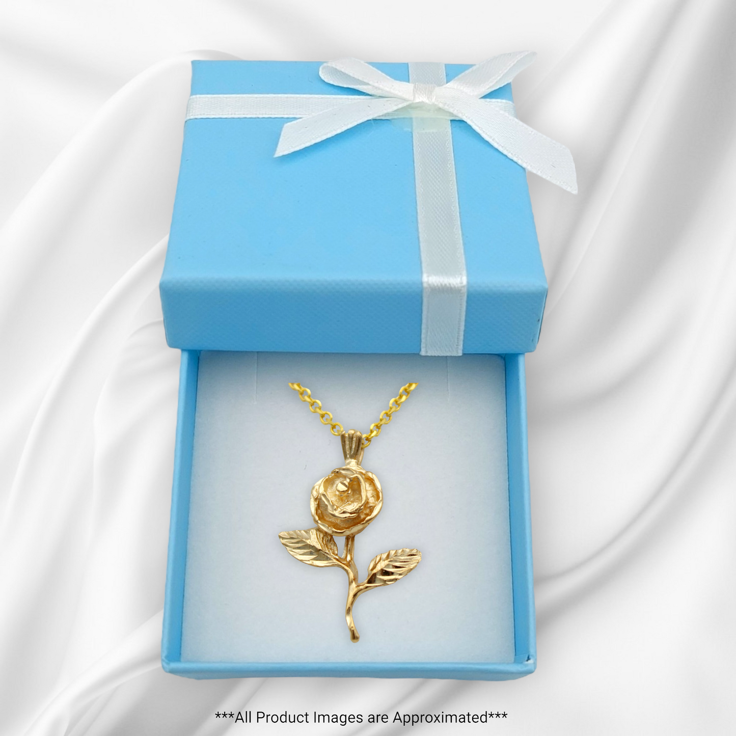 14k Yellow Gold Rose Charm