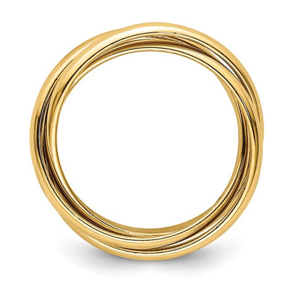 14k Polished Rolling Ring