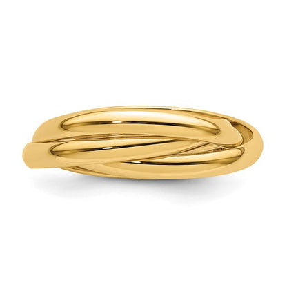 14k Polished Rolling Ring