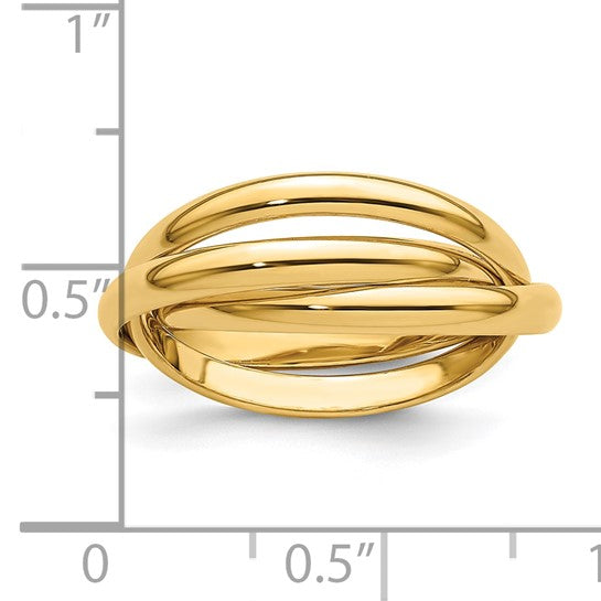 14k Polished Rolling Ring