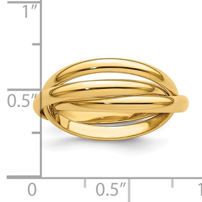 14k Polished Rolling Ring