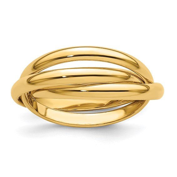 14k Polished Rolling Ring